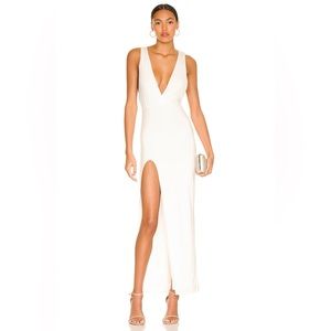 Erika Deep V Jersey Maxi Dress